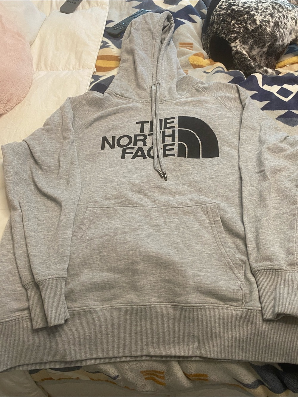 The North Face Light Gray Logo Crewneck Hoodie